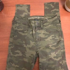 AE camo jeans